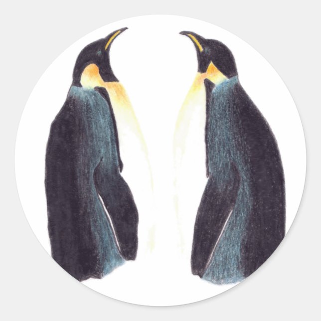 Stickers ronds Empereur Penguins (Devant)