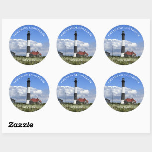 Stickers ronds Fire Island Lighthouse, New York