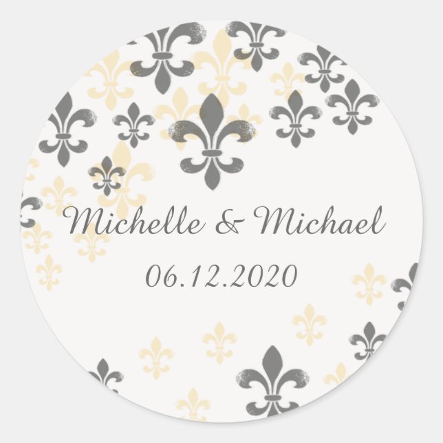 Stickers ronds Fleur de Lis Cascade (Devant)