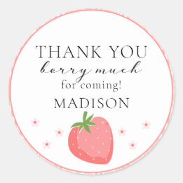 Stickers ronds fraises Berry Premier anniversaire
