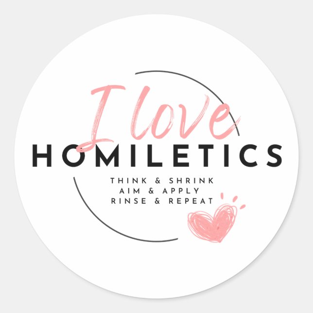 Stickers ronds - Homilétique Coeur (Devant)