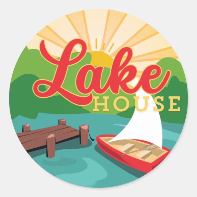 Stickers ronds Lake House (Devant)