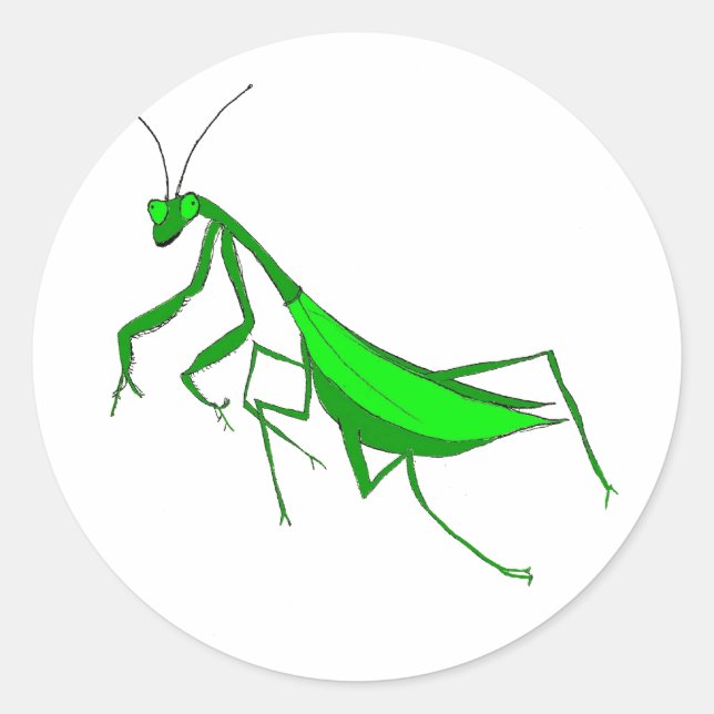 Stickers ronds Mantis Priant (Devant)