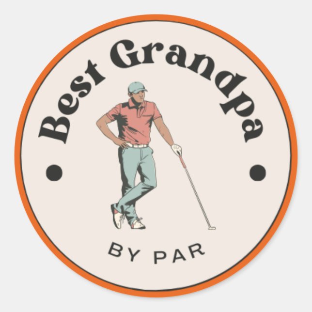 Stickers ronds - Meilleur grand-père par Par (Devant)