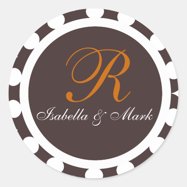 Stickers ronds Monogrammes Cadeaux (Devant)