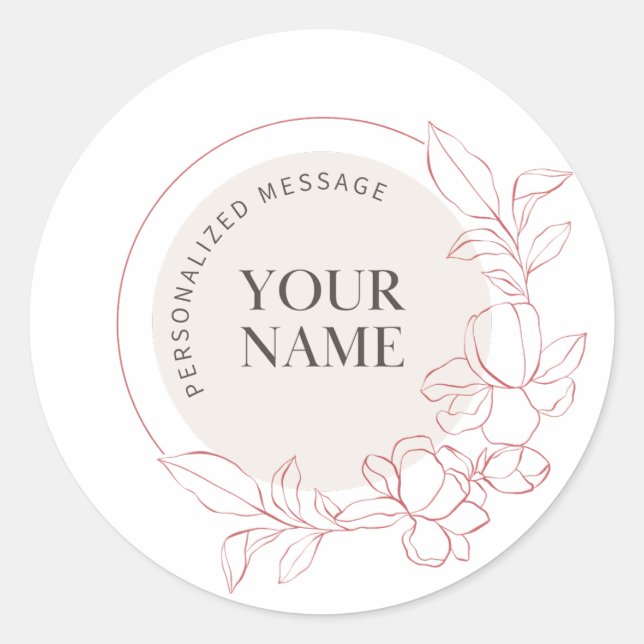 Stickers ronds personnalisés | Autocollant personn (Devant)