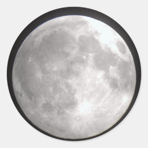 Stickers ronds Pleine lune