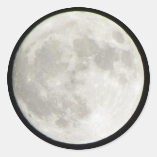 Stickers ronds Pleine lune