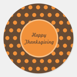 Stickers ronds Pointe bon thanksgiving
