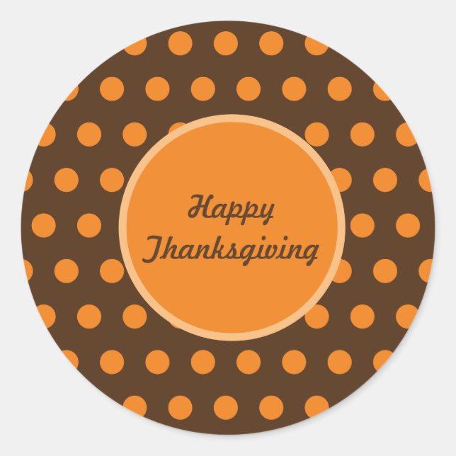 Stickers ronds Pointe bon thanksgiving (Devant)