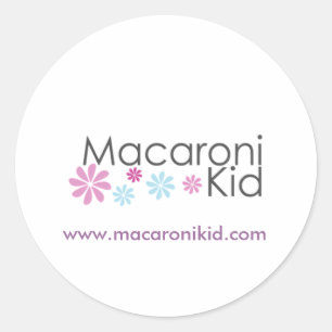 Stickers ronds pour enfants Macaroni