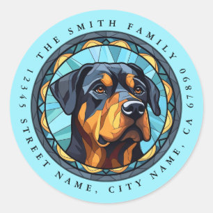 Stickers ronds Rottweiler
