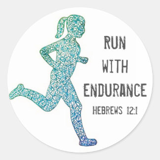 Stickers ronds "Run With Endurance"