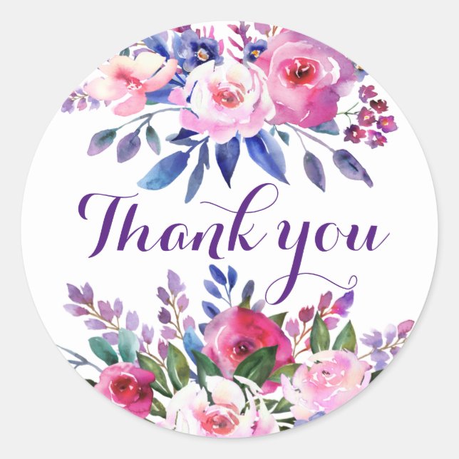 Stickers ronds Tulips Merci (Devant)