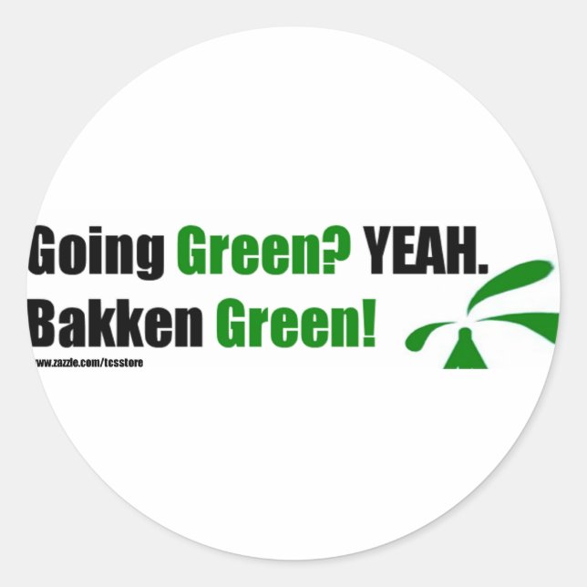 Stickers ronds verts de Bakken (Devant)