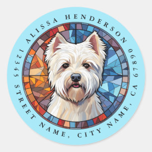 Stickers ronds West Highland White Terrier