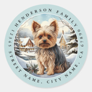 Stickers ronds Yorkshire Terrier