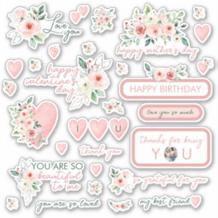 Stickers Rose Aquarelle
