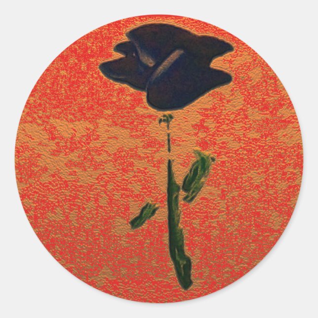 Stickers Rose bleu (Devant)