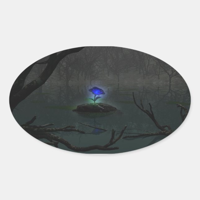 Stickers Rose bleu (Devant)