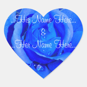 Stickers Rose bleu Stickers de mariage Rose romant