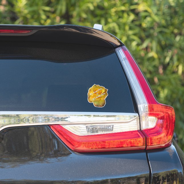 Stickers rose jaune Romantique Rose Mariage Deck (Côté voiture)