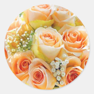Stickers rose Mariage Enveloppe Sceau