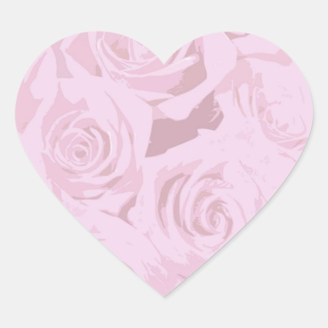 Stickers Roses Pales De Lavande Rose (Devant)