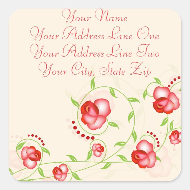 Stickers - Roses Red Ombre (Devant)