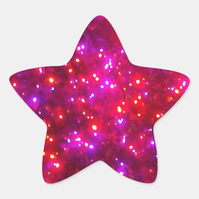 Stickers 'Rosy Sparkle' en forme d'étoile (Devant)