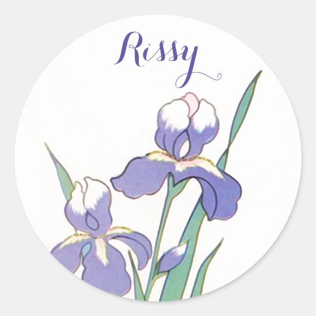 Stickers Round Dot Iris Nickname Rissy Custom Sieg (Vorderseite)