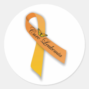 Stickers Ruban Orange Leukemia Cure