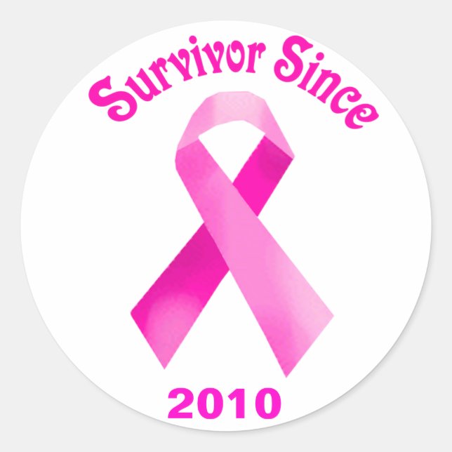 Stickers Ruban rose Cancer du sein (Devant)