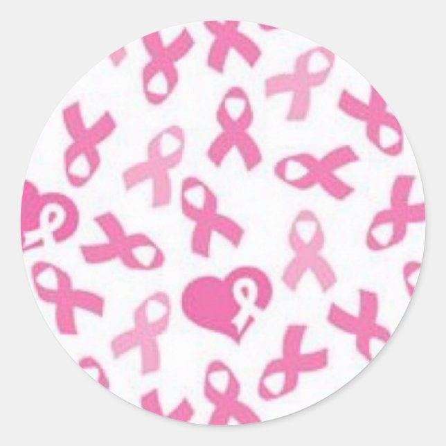 Stickers Ruban rose Cancer du sein (Devant)