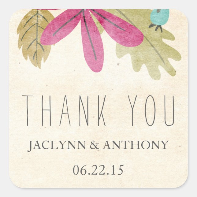 Stickers Rustic Paradise Merci Favoriser (Devant)