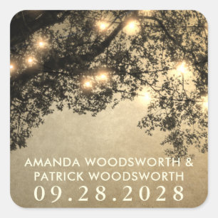 Stickers Rustique Vintage Tree Branche Mariage Fav