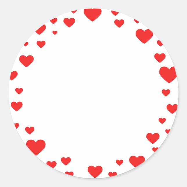 Stickers Saint Valentin, Coeurs (Devant)