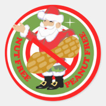 Stickers sans arachide Père Noël de Noël