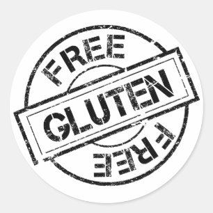 Stickers sans gluten noir et blanc