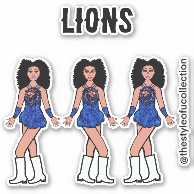 Stickers Sapphire Lion B Majorette / Danseuse (Devant)