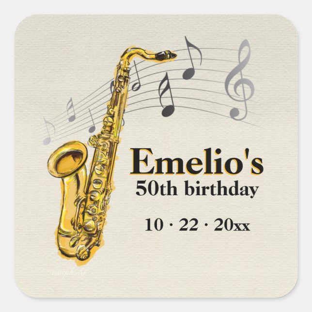 Stickers Saxophone Jazz (Devant)