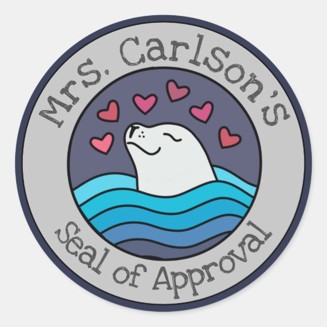 Stickers "Sceau d'approbation" personnalisés (Devant)