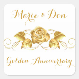 Stickers Sceau d'enveloppe Anniversaire doré sur m