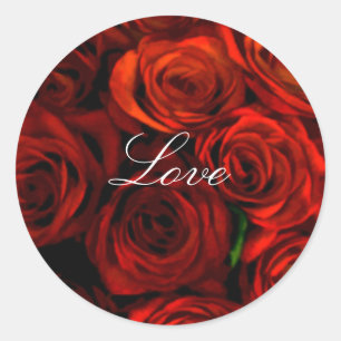 Stickers Sceau rouge Rose Love