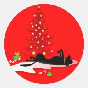 Stickers - Schwarzes Labor Weihnachten - Rot