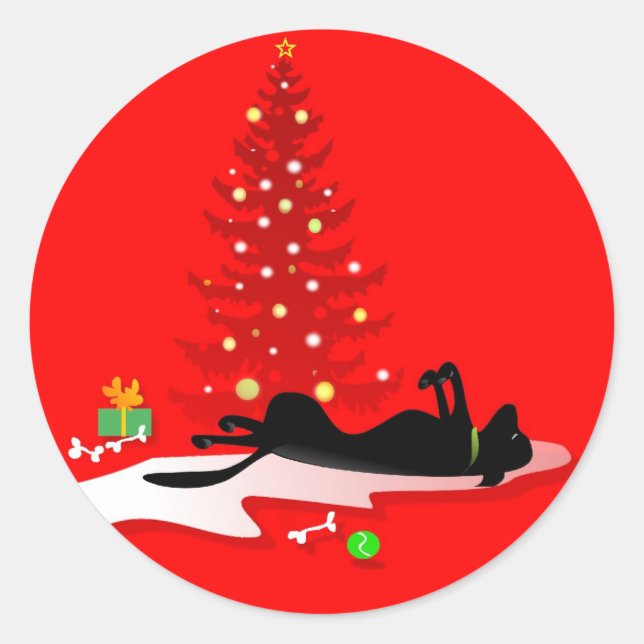 Stickers - Schwarzes Labor Weihnachten - Rot (Vorderseite)
