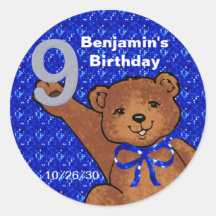 Stickers Scrapbook 9 Anniversaire Dancing Teddy Be
