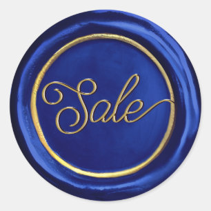 Stickers Seal Marine Bleu Et Vente D'Or