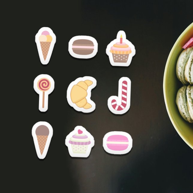 Stickers Set de Dessert & Sweet Traitements (Set of Dessert & Sweet Treats Stickers)