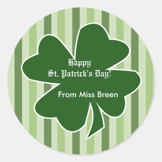 Stickers Shamrock de la Saint Patrick (Devant)